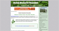 Desktop Screenshot of herbalheadacheremedies.com